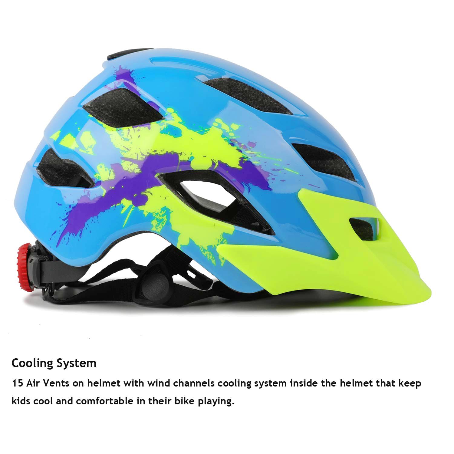 Exclusky Fietshelm voor kinderen, jongens, fietshelm voor meisjes, kinderhelm, skaterhelm, BMX-helm, retro helm (50-55 cm