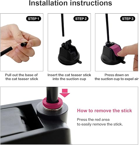 Miniatura 6 de TTcat Juguetes de plumas para gatos, 2 varitas para gatos, 8 piezas de pájaros e insectos, libélula saltamontes de simulación de plumas con