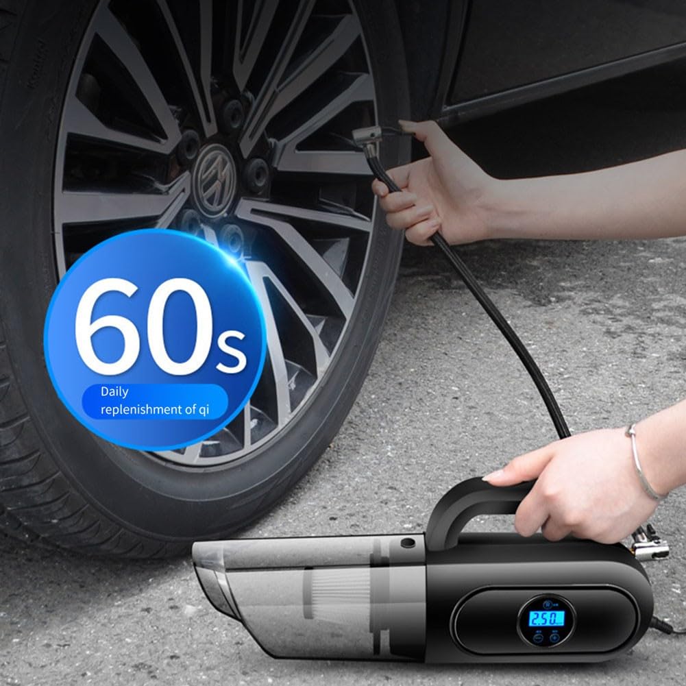 Pour aspirateur de voiture avec gonfleur de pneu