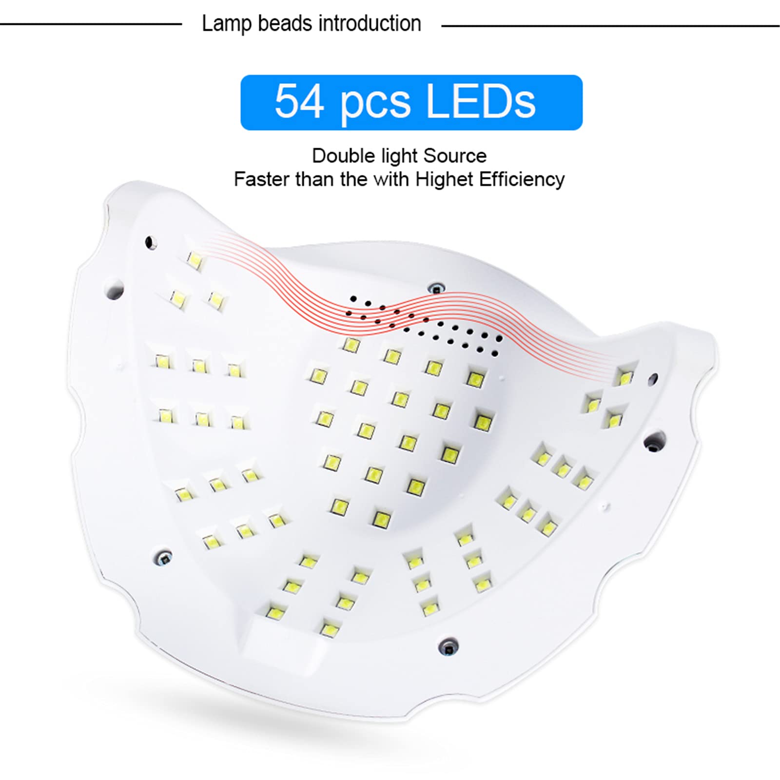 ZYC 108W Lampada per Unghie per Unghie per Unghie Asciugacatura velocità Rapida Gel Light Light LED UV Lampade UV per Tutte Le Gel Polish Polding Lamp
