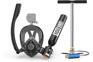 Inflatable Tank for Scuba Diving with Compact Full Face Mask