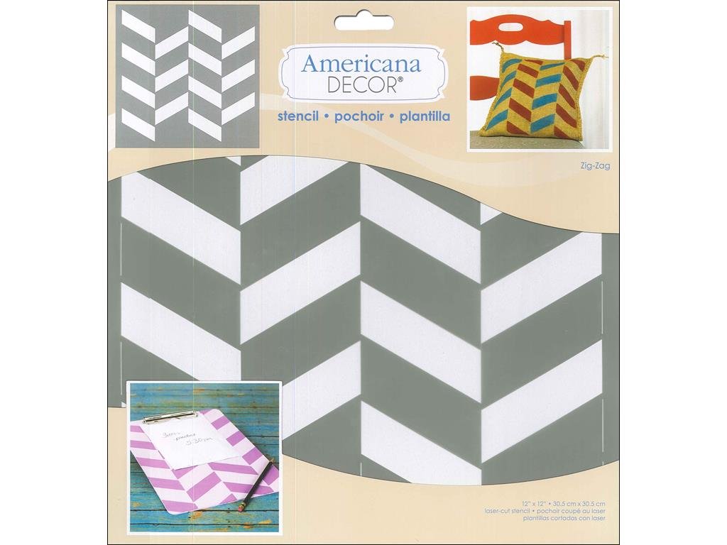 DecoArt Americana Decor Stencil Zig Zag