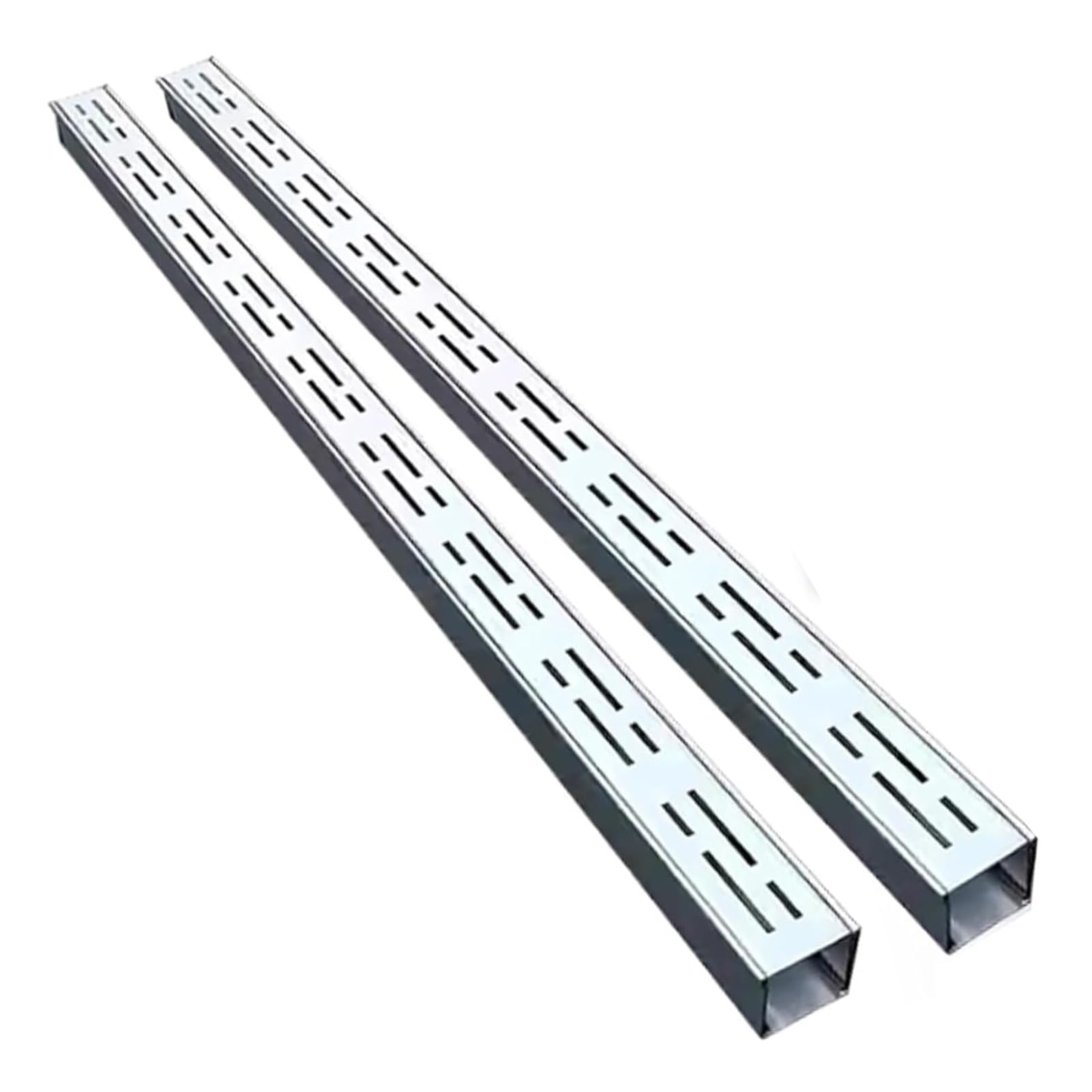 GLDYTVF Stainless Steel Drainage Channel Grate Rainwater Drainage Kit 2pcs (3.5x3cm/1.4x1.2in) Durable Anti-Corrosion Cover Multiple