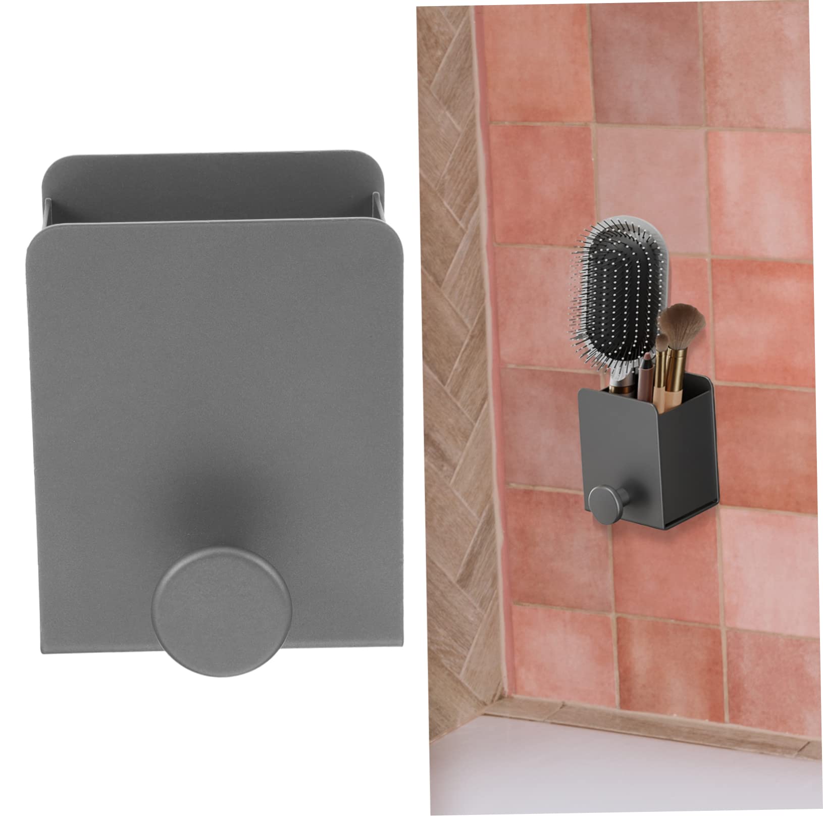Organizador de estante de baño con soporte para cepillo de dientes y estante de almacenamiento de pasta de dientes, organizador de ducha montado en la pared para cepillo de dientes eléctrico, aleación