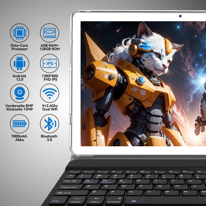 Amazon.co.jp: KADYBE 2024 Neueste Android 12 Tablet 10 Zoll, 4GB