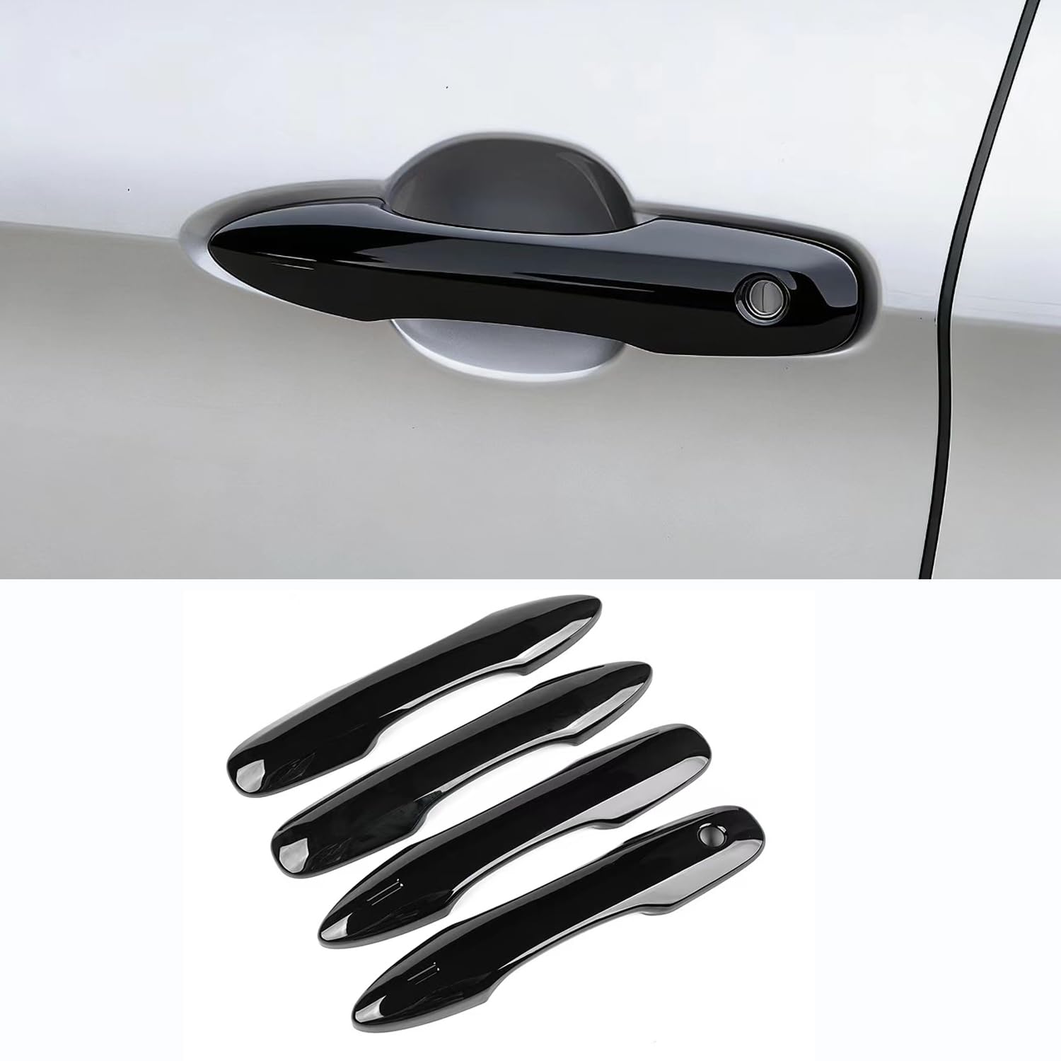 Amazon.com: FQMY No Adhesive Snap-on Exterior Door Handle Cover