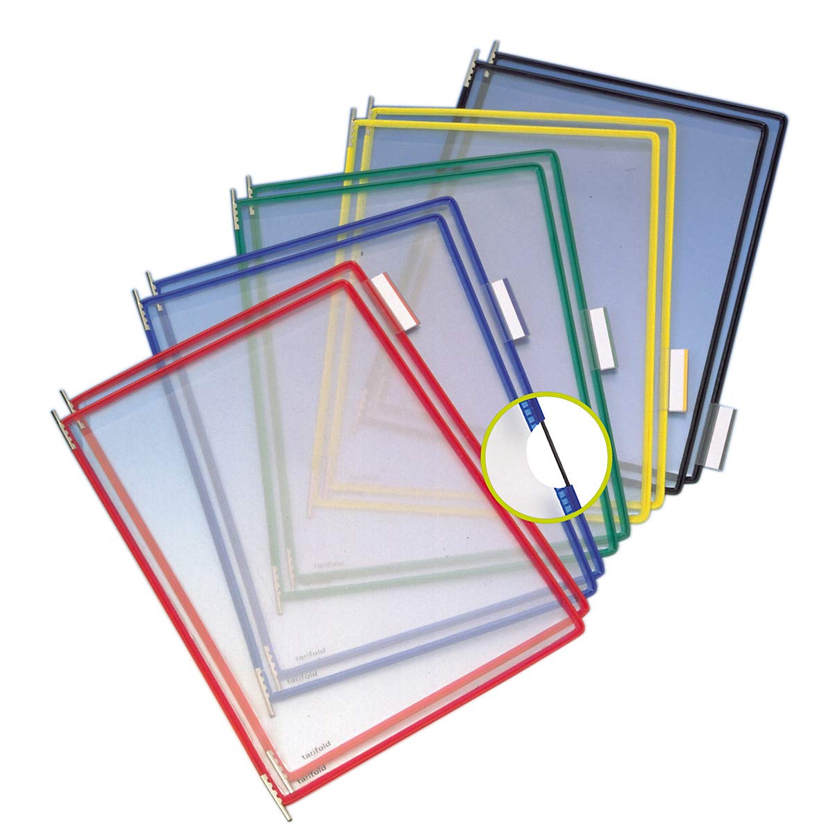 Certeo Tarifold A3 Formato Trasparente Lavagna per Documenti 10-Pezzo, Blu