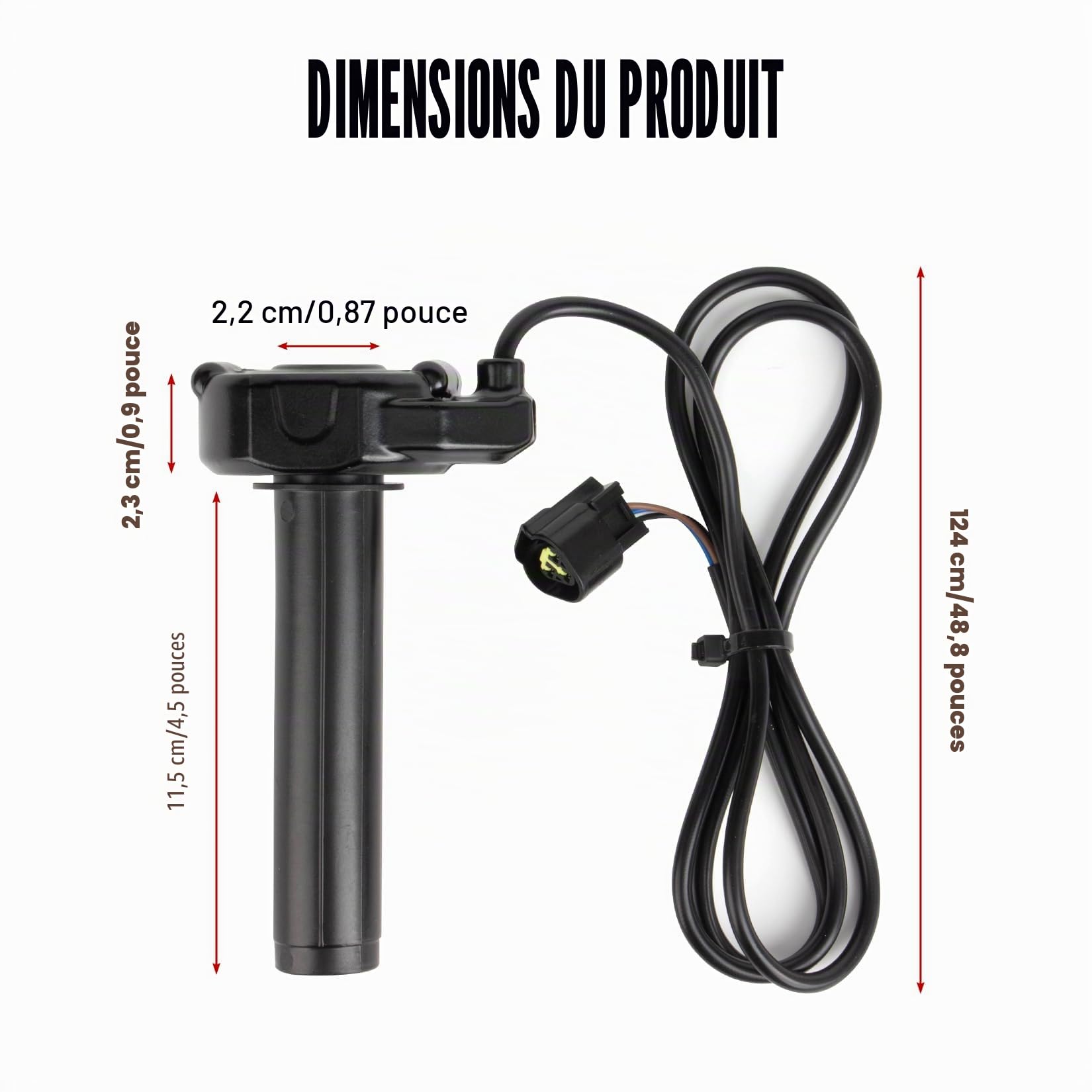 PSLER Poignées d'accélérateur pour vélos électriques sur-Ron Light Bee X/S, Moto Twist pour sur-Ron, accélérateur de vélo électrique pour Segway X160 X260