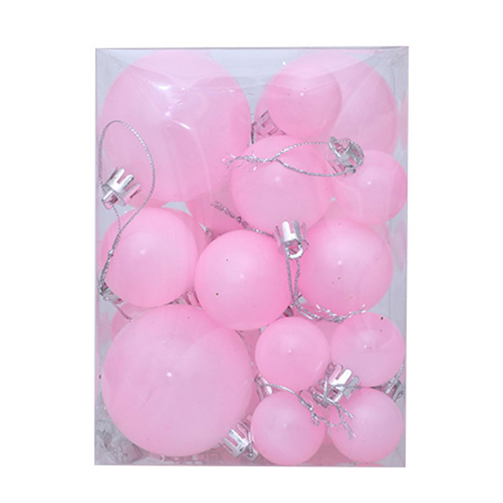 Whoasyst 24Pcs Colorful Christmas Ball Decorations Shatterproof Decorative Baubles Ornament for Christmas Tree Mantels Macaron Color Ornamentation