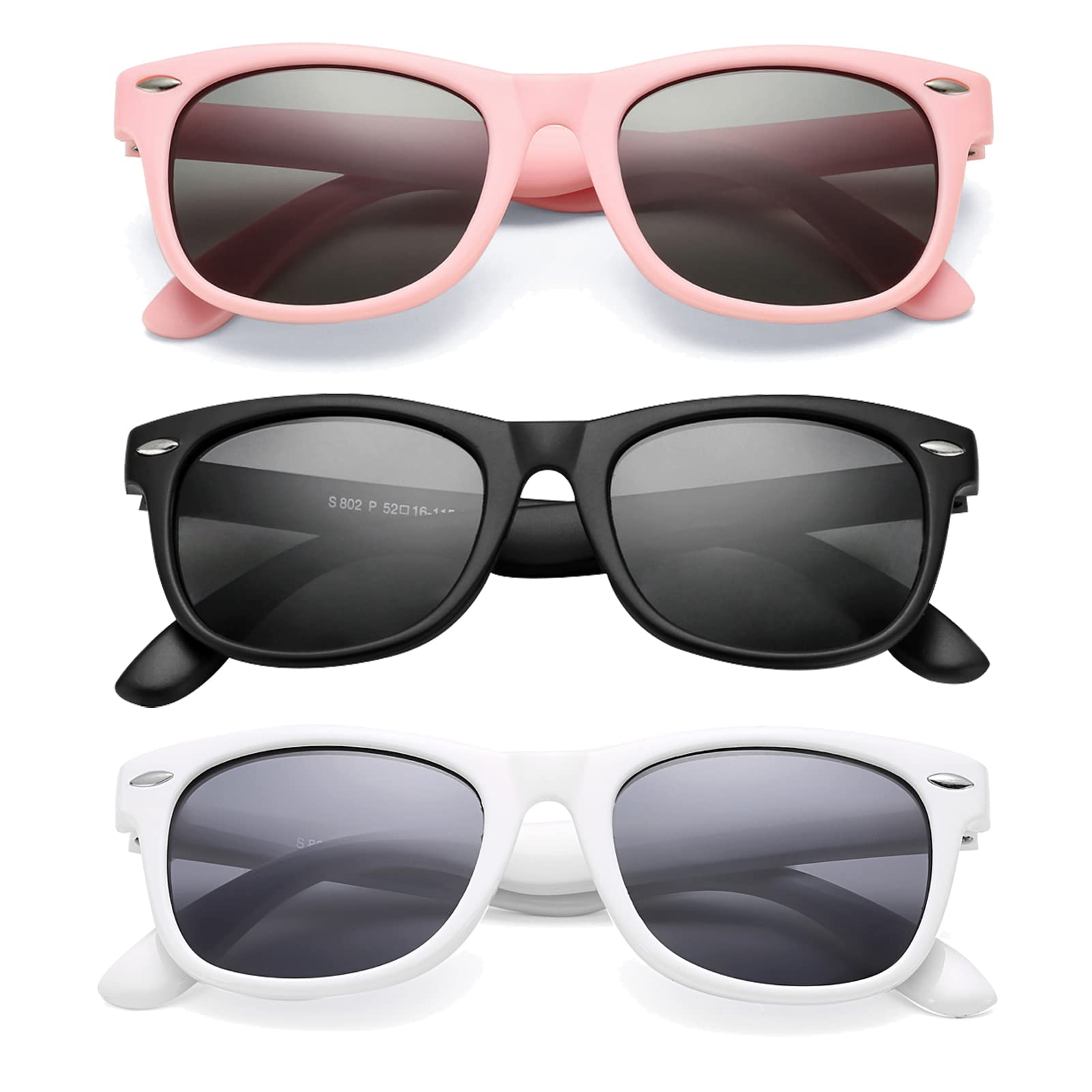 COASION Kids Polarized Sunglasses Age 3-9 Flexible Shades UV Protection