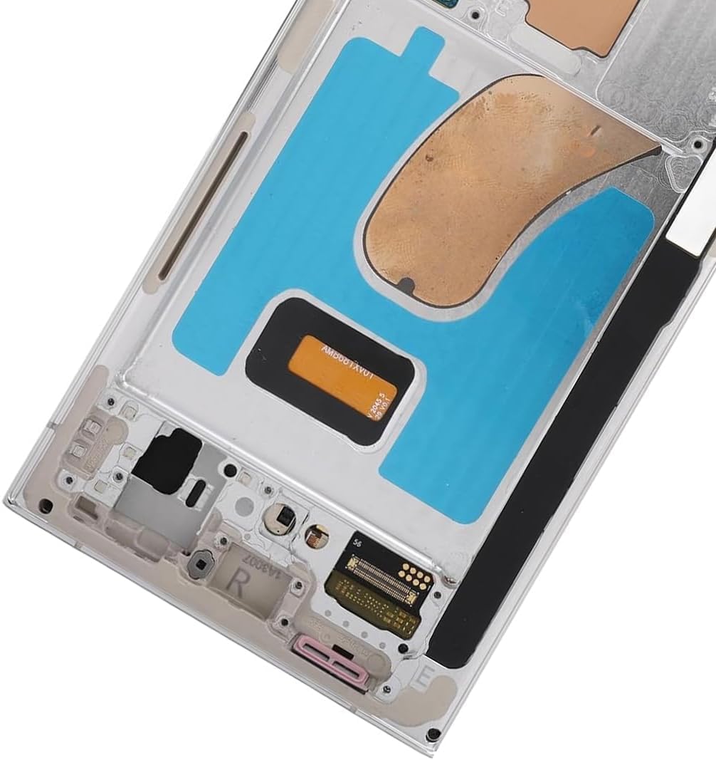 Amoled LCD Digitizer Screen Touch Assembly Replacement LCD Display for Samsung Galaxy S23ultra G918 G918A G918F G918P G918R4 T U V W 6.7inch by BITANR [Sliver with Frame ]