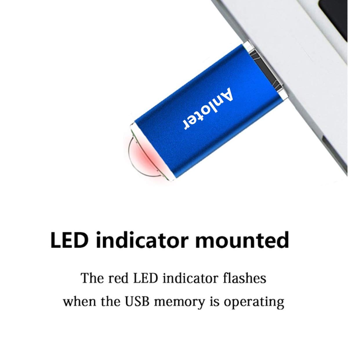 50pcs USB Flash Drive Memory Flash Stick Pen Drive Thumb Storage for Computer Laptop Mac Tablet Gift (512MB, Azul)