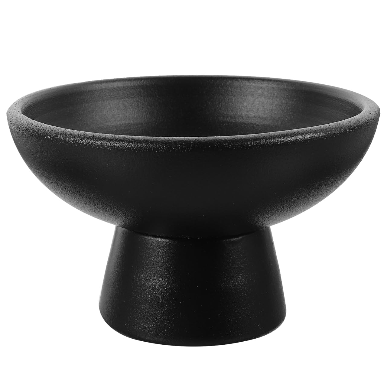 YARNOW Ciotola Per Frutta In Ceramica Ciotola Con Piede Ciotola Rotonda Per Dessert Ciotola Decorativa Per Decorare Il Tavolo Della Cucina Nera