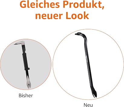 Amazon Basics Pry Bar and Nail Puller 4 Pack Black