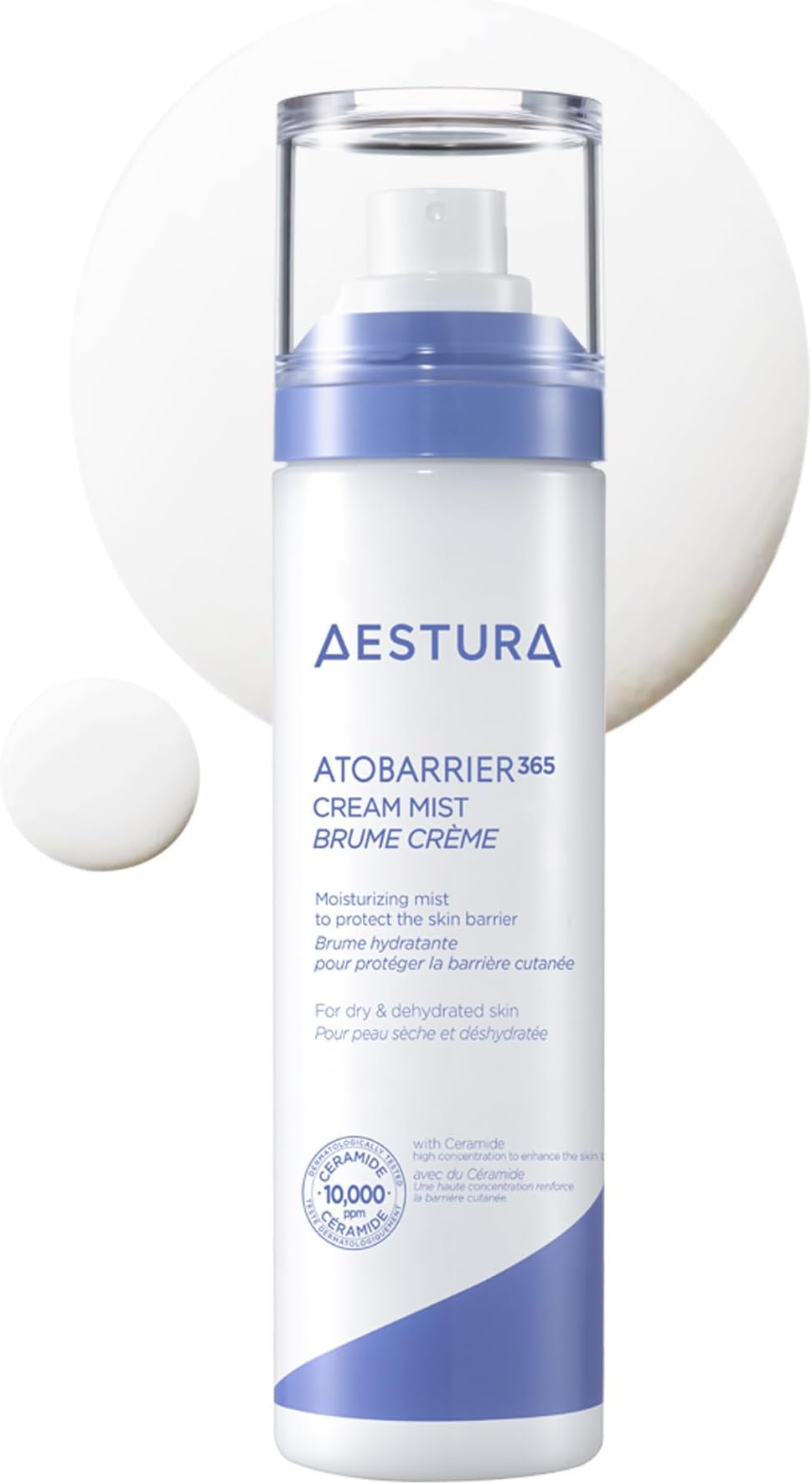 AESTURA ATOBARRIER365 Cream Mist with 10,000ppm Ceramides | Moisture Barrier Support, Ultra-Fine Hydrating Mist, Suitable for Dry Skin, 120ML / 4.06 fl.oz.