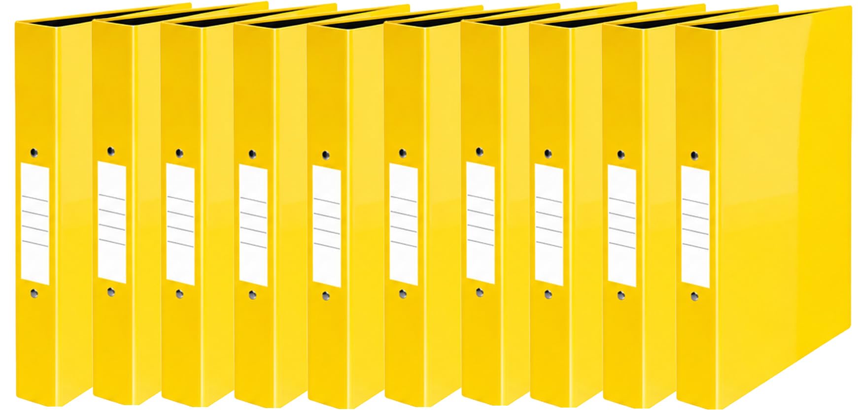 Nobel 25mm 2 Ring Polypropylene Gloss Binder A4 (10, Gloss Yellow)