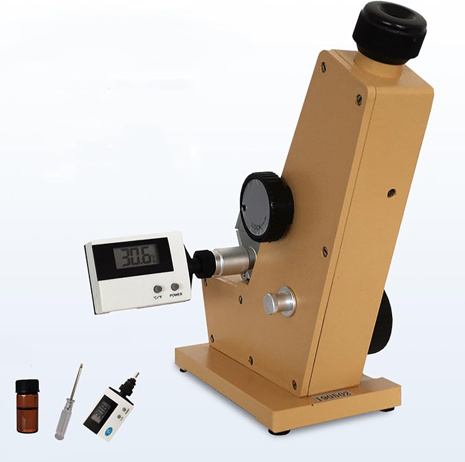 Abbe Monocular Refractometer, Digital Lab ABBE Refractometer, Monochromatic Refractometer Digital Brix Refractometer Laboratory Optical Equipment, for The Petroleum Industry, Teaching