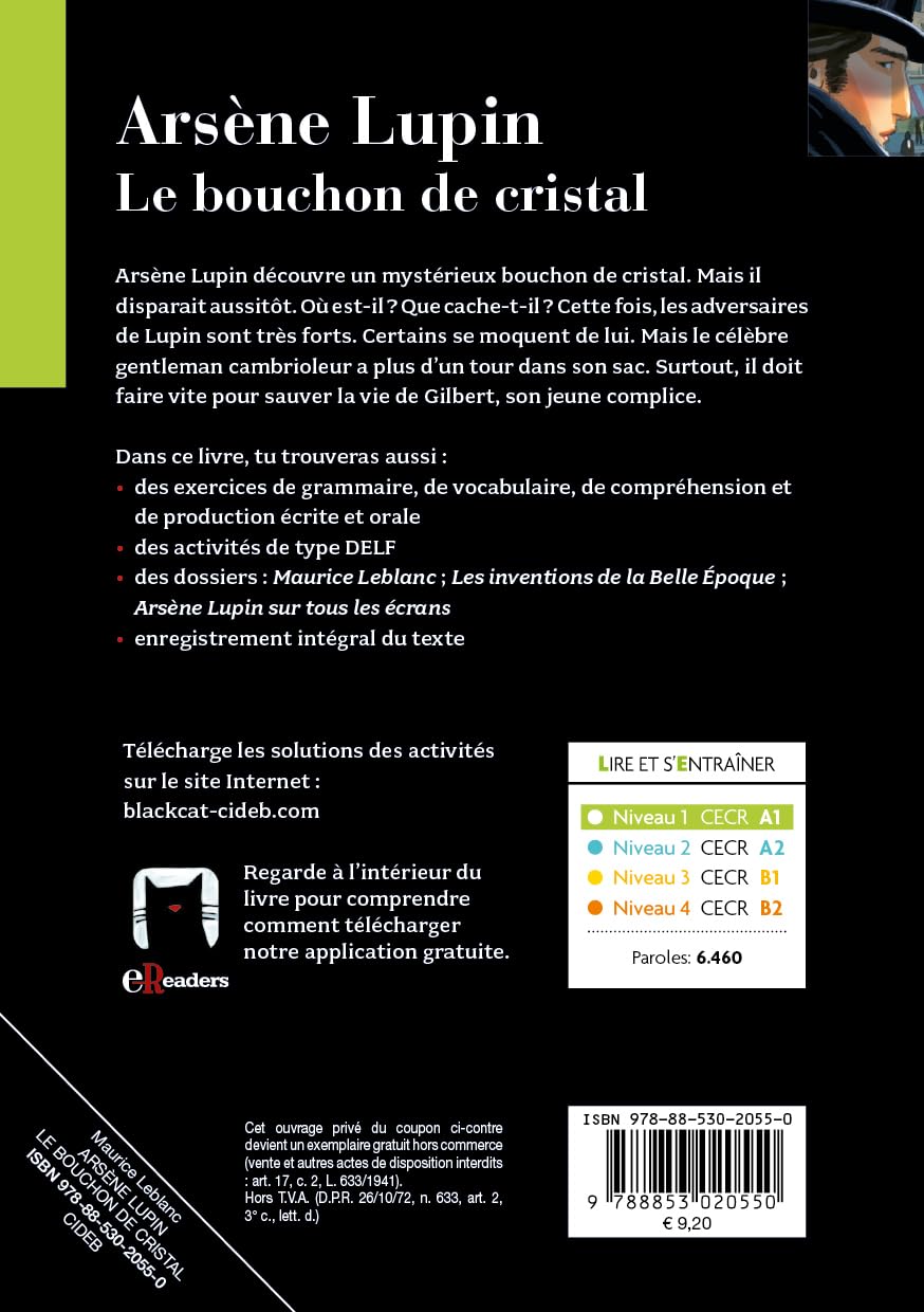 Arsene Lupin. Le bouchon de cristal. Con e-book. Con espansione online: Arsene Lupin. Le bouchon de cristal + online audio + Ap