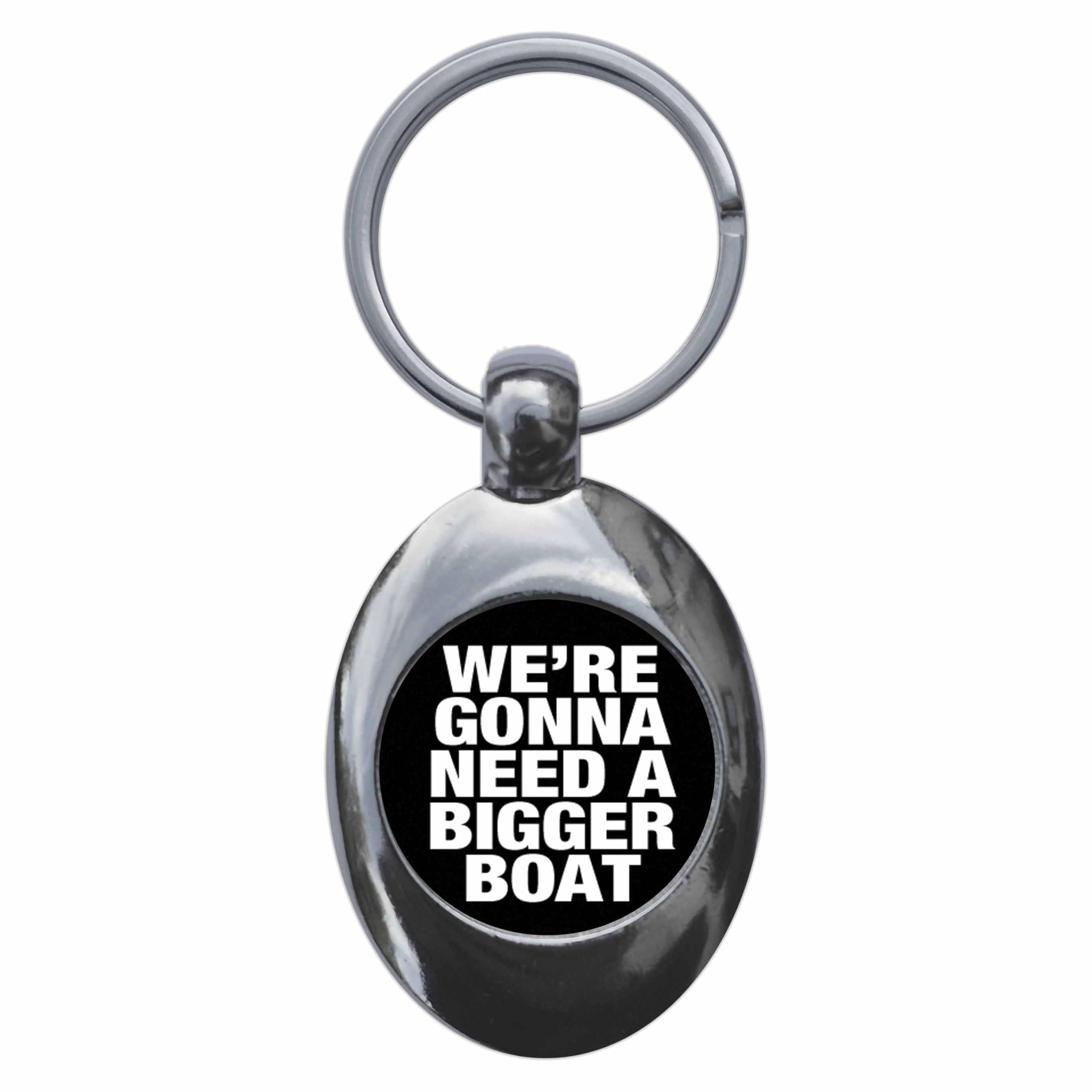 Ozorath Unisex Multicolour We're Gonna Need A Bigger Boat Keyring Keychain Key Ring Chain With Trolley Coin
