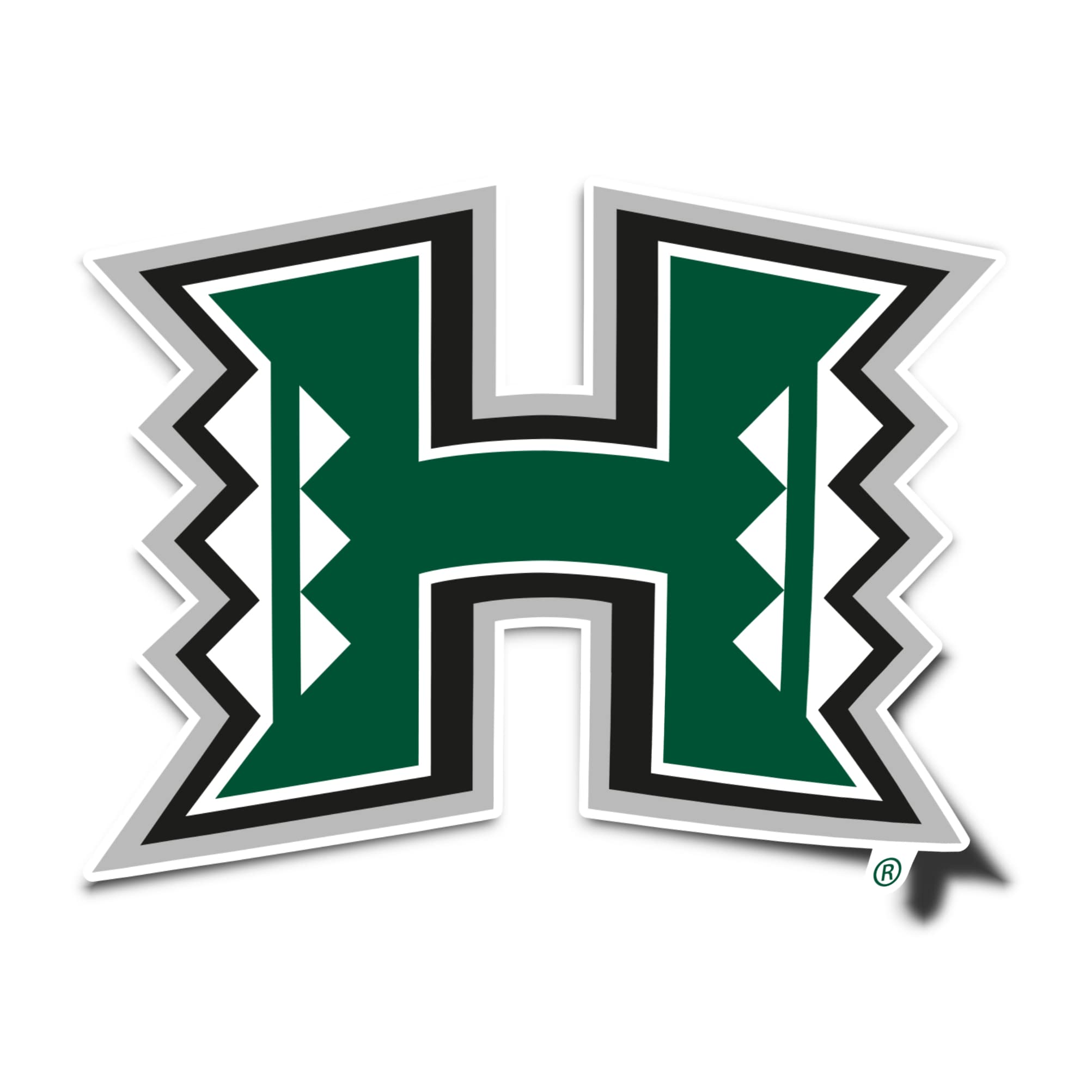 Desert Cactus University of Hawaii Rainbow Warriors UH Vinyl Decal Laptop Water Bottle Car Scrapbook Sticker (IND 1)