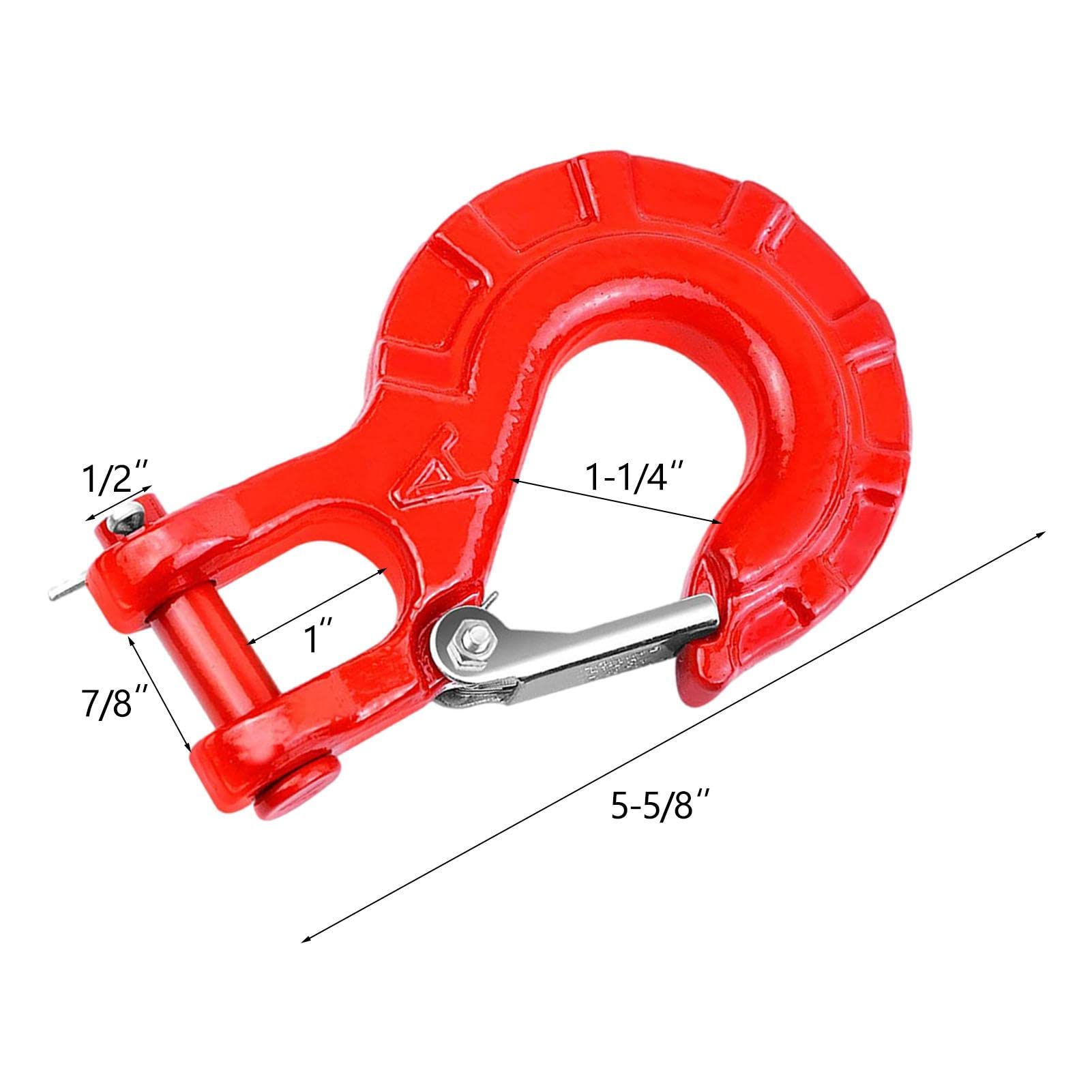 Ganci Per Sollevamento Prezzi Akozon Gancio A Forcella Da 1/4 Pollice Con Chiusura Di Sicurezza Gancio Di Sicurezza Bkg - Foto 8