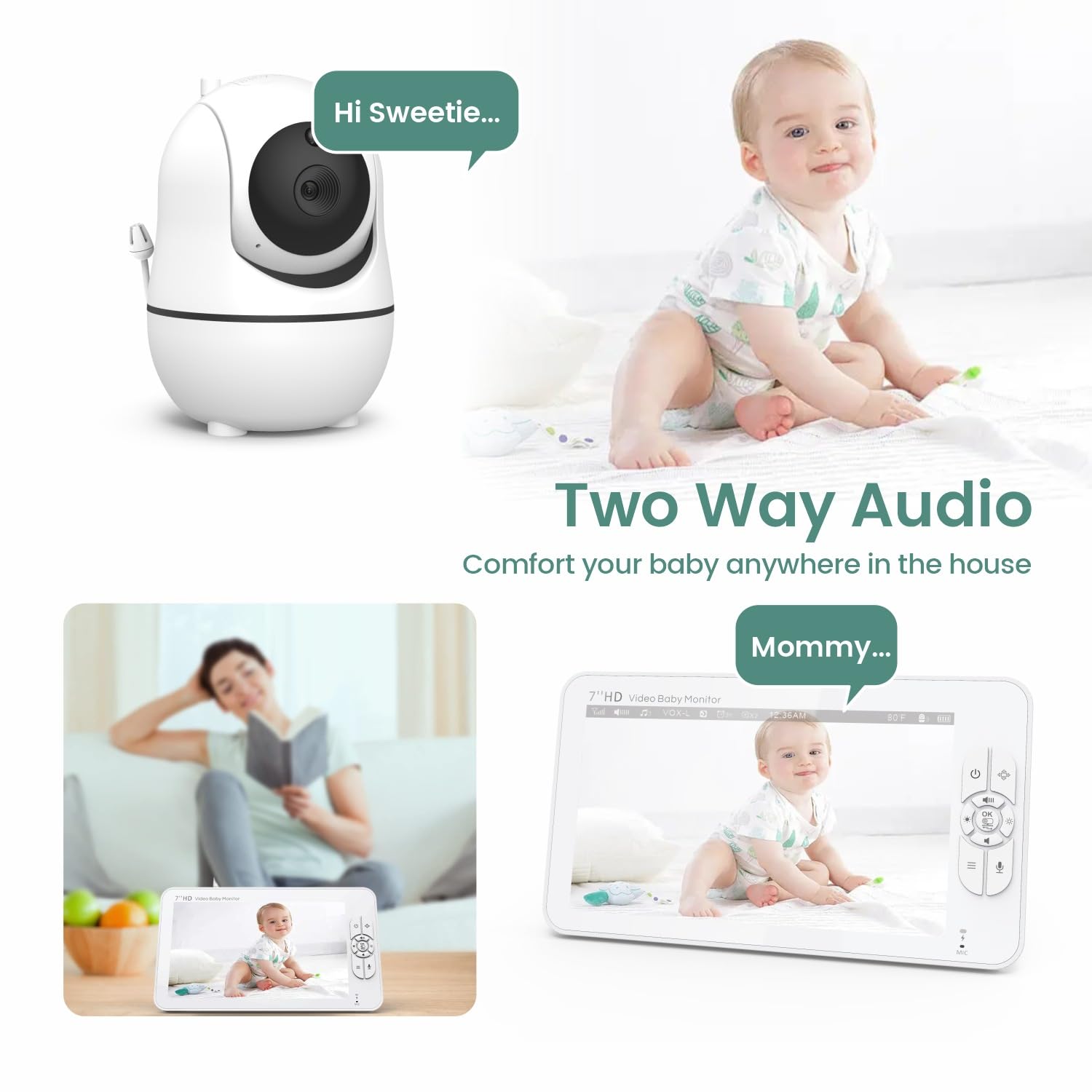Test : Babyphone Comfyer Caméra 720P Avec écran 7 Pouces