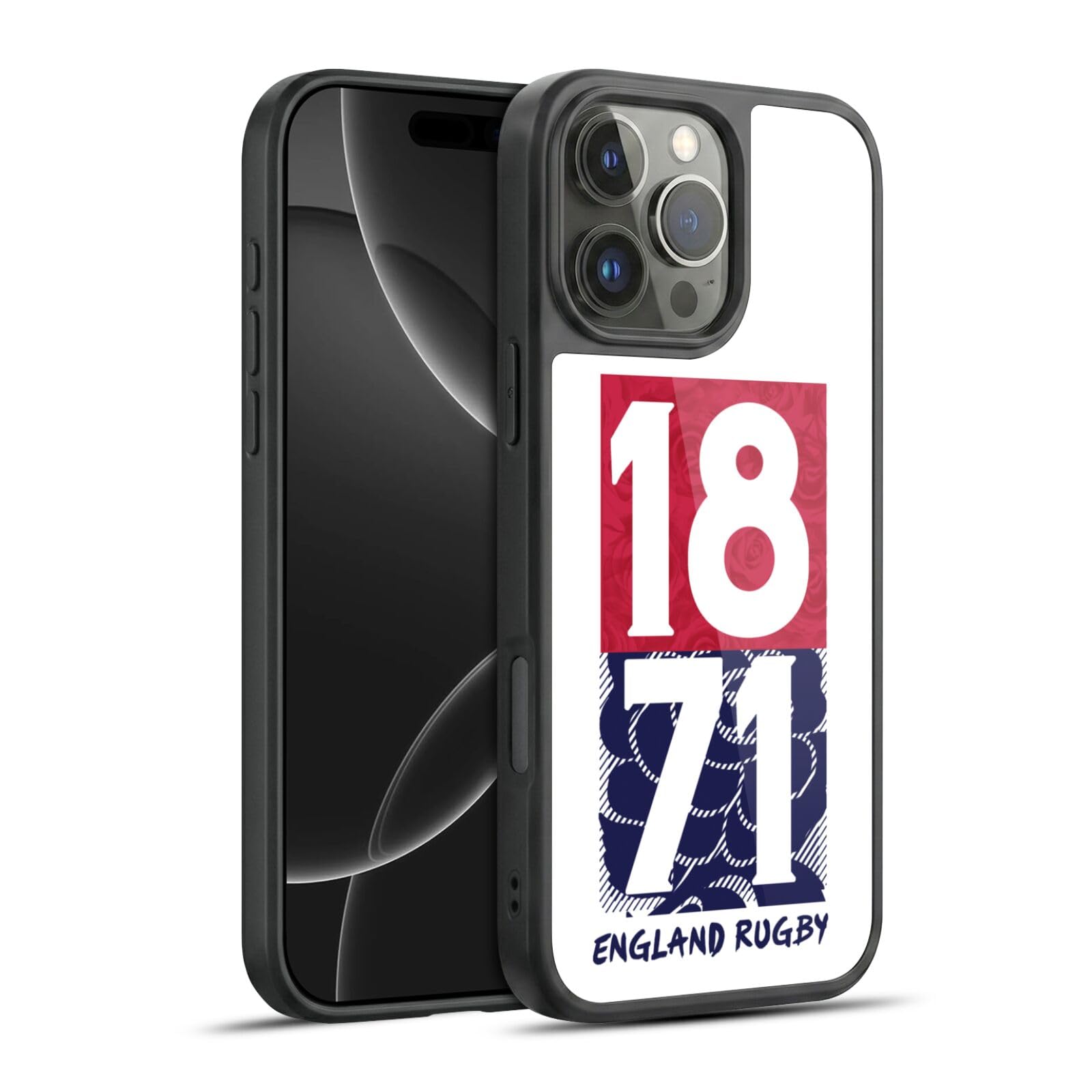 Coque England Rugby Union Apple iPhone 16 Pro Max Head Case Rose - 8