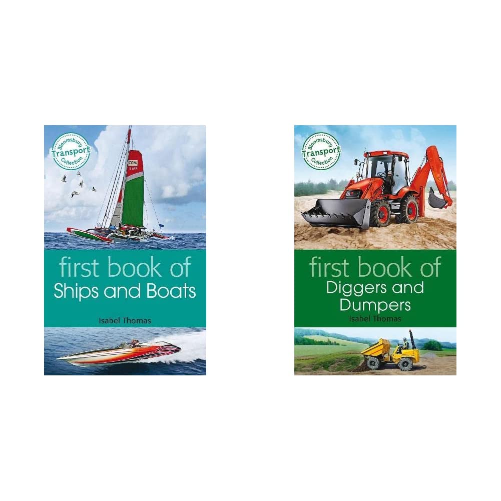 Isabel Thomas Set: First Book of Ships and Boats+ First Book of Diggers and Dumpers (Set of 2 Books)
