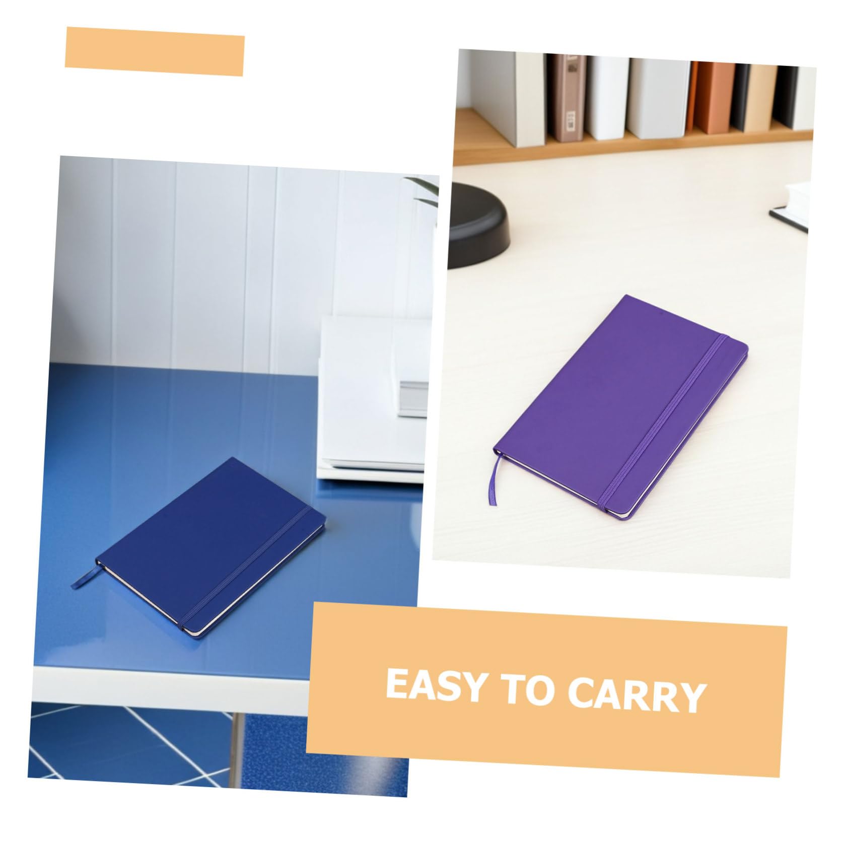 Set 7 Quaderni A6 con Copertina Pu e Pagine Rigate, Taccuini Portatili con Cinturino Elastico per Studenti e Viaggi, Carta che Previene Sbavature