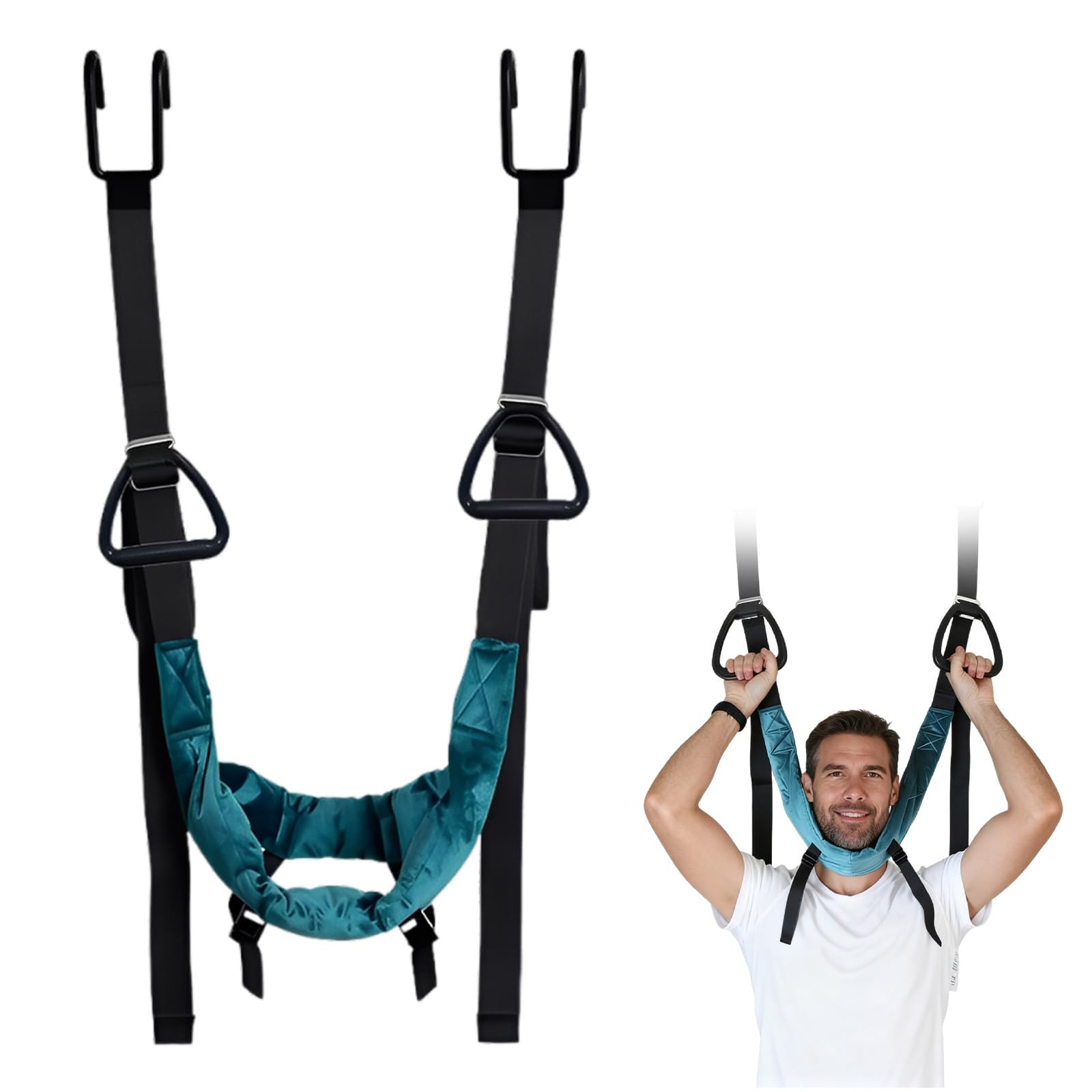 Generisch Cuello estirador cervical para el hogar para fijar a la puerta dispositivo de estiramiento de cuello portátil; hamaca para descompresión; fisioterapia para el hogar
