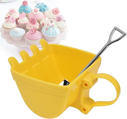 Miniatura 5 de Taza de café de cubo de excavadora, 11.2 fl oz de construcción creativa de hine para excavadora, taza de té, taza de café con leche para regalo de