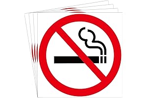 Get Noticed: 4" x 4" Round No-Smoking Decal - 4-Pack