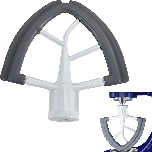 4.5-5 QT Flex Edge Beater for KitchenAid Tilt-Head Stand Mixer,Compatible with KitchenAid 4.5-5 QT Bowl-Lift Stand Mixers,Flat Beater Bowl Scraper with Silicone Edges,Useful Mixer Attachment
