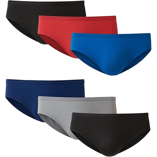 Hanes Men's Tagless Comfort Flex Fit Dyed Bikini, 6 Pack