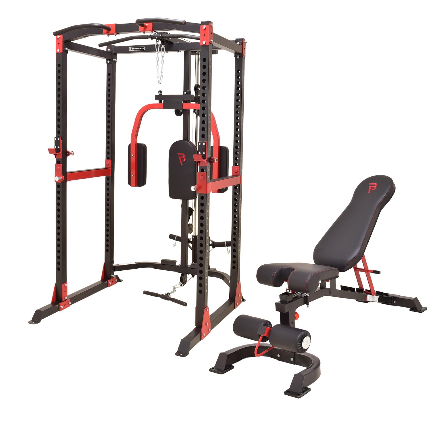 PR100 Power Rack with Lat Attachment, Pec Dec & UB100 Utility Bench