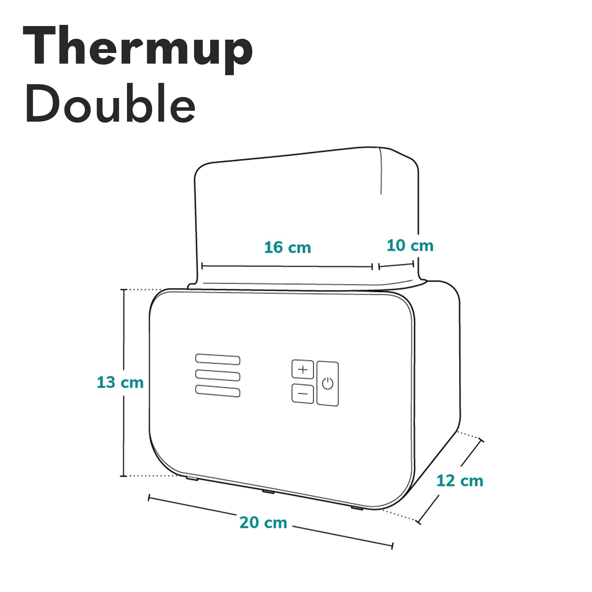 LIONELO Thermup Double scaldabiberon elettrico doppio, Sterilizzatore, scalda pappe e biberon, scongelamento latte, riscaldamento rapido 3-5 minuti, 6 funzioni