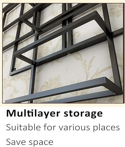 Miniatura 3 de Estante para botellas de vino de montaje en pared de hierro forjado, 8 botellas de soporte de exhibición de vino tinto, Hogar cocina restaurante bar