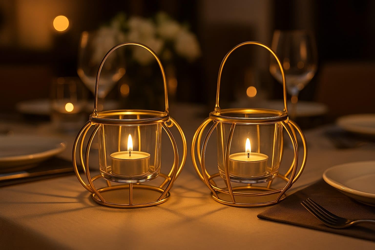 Hanging Diya for Diwali Decoration | Glass Tea Light Candle Holder | Home Decor Accent for Festivals | Return Gift for Housewarming | Christmas Decorative Piece - Diwali & Gifting