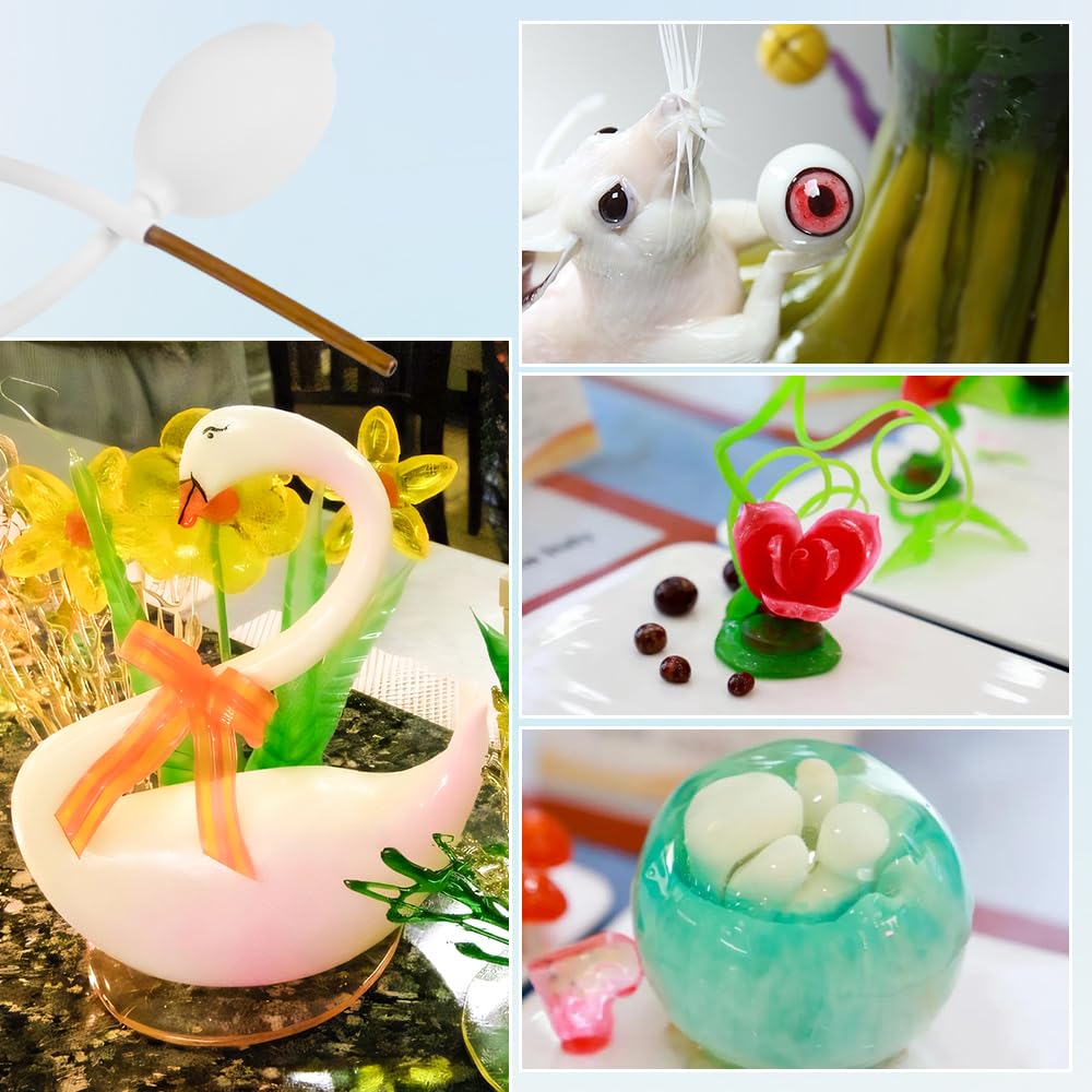 DUEBEL Zuckerpumpe, Isomalt-Blaspumpe, eine Notwendigkeit für Konditoren/Bäcker/Köche/Anfänger bei der Zuckerarbeit, Weiß