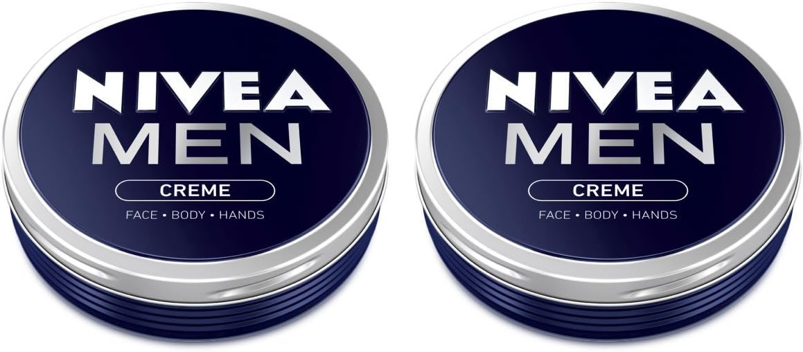 MEN CREME Cream FACE HAND BODY Moisturiser Dry Skin 75ml TWO PACK