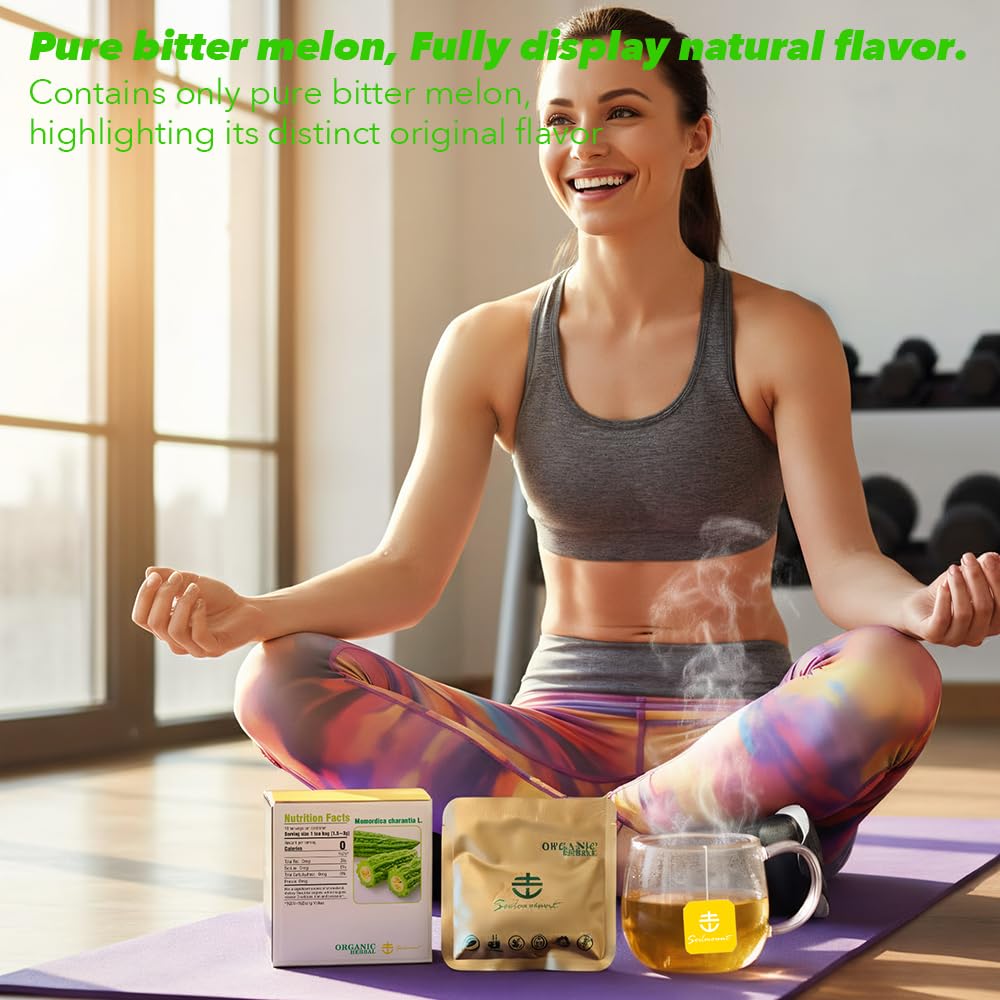 Soilmount - Bitter Melon Tea - |Ku Gua|苦瓜|여주| - Pure Herbal Tea - Natural, Organic, Non-GMO, Clean Ingredients, Caffeine Free (18 Tea Bags, Box 1) - Image 8