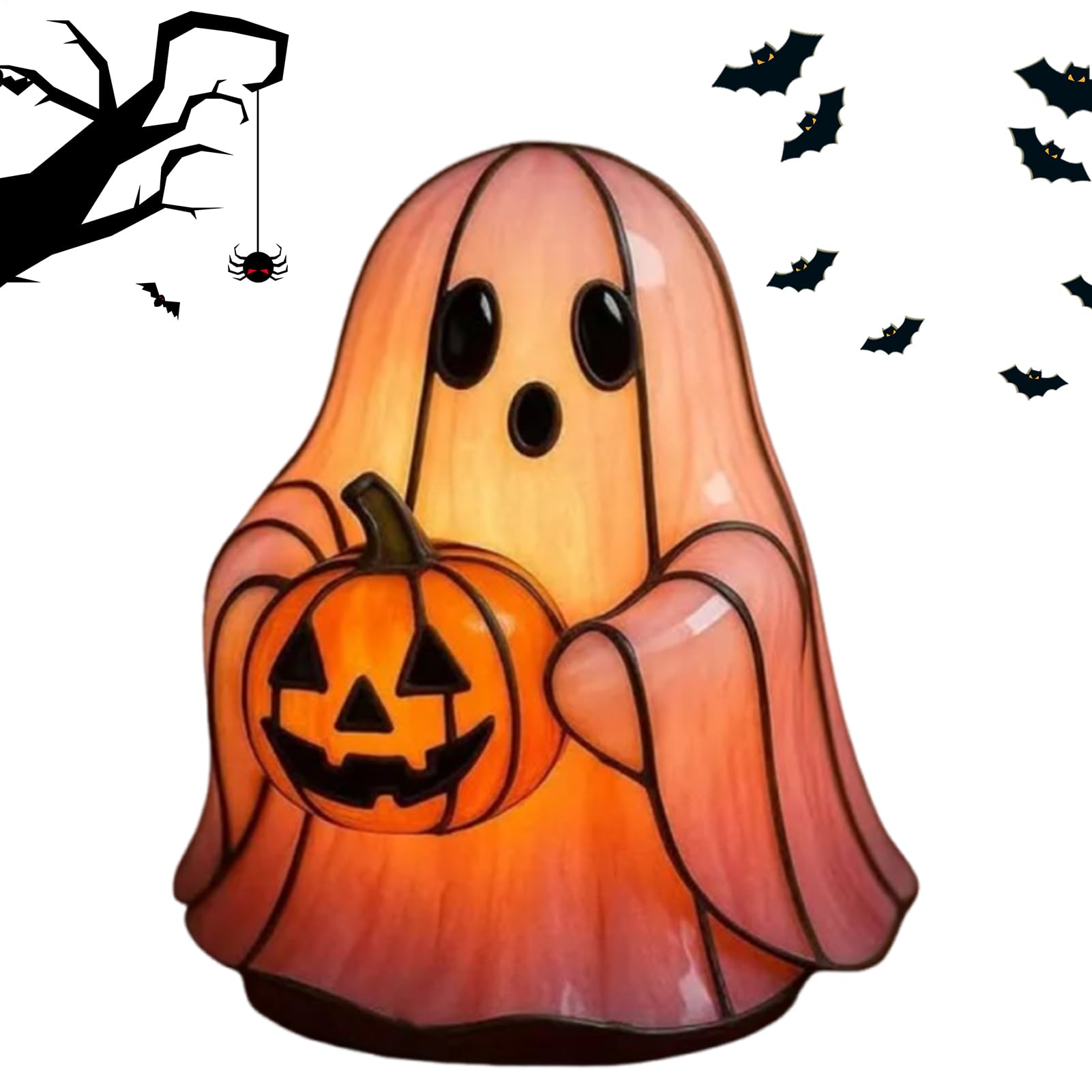Genérico Lámpara de Halloween - tu Fantasma,Decoración LED Portátil para Estanterías Habitación Infantil Dormitorio Mesa Decoración Interior de Hogar