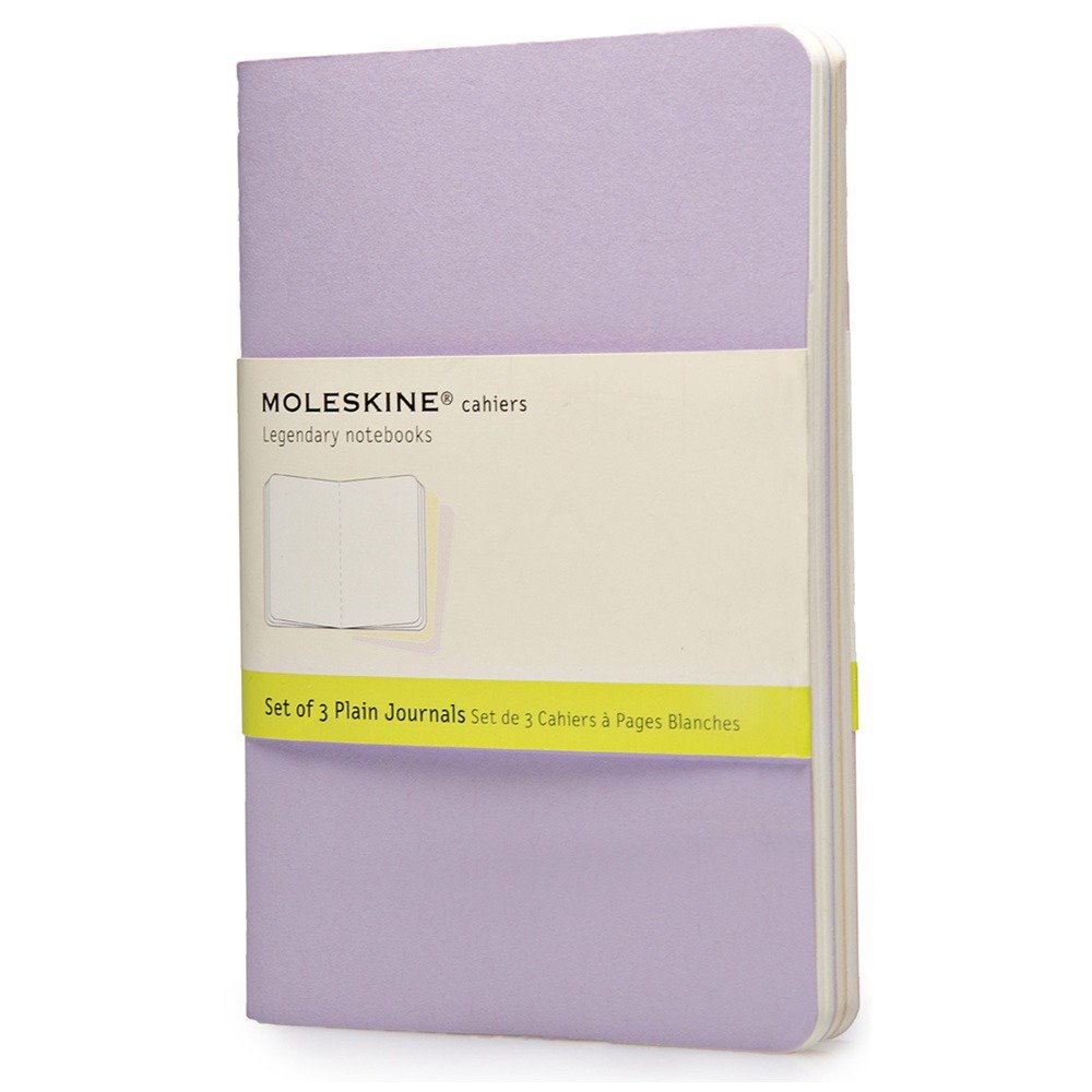 Moleskine Cahier Pocket Trio Pastel Plain Notebook - Multicolour