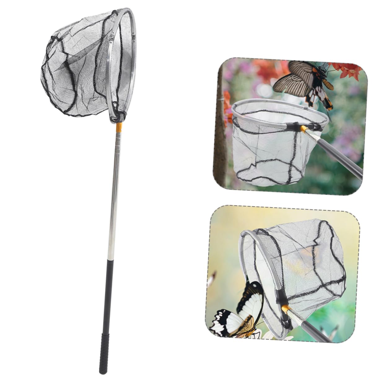 Toddmomy 6pièces Épuisette De Rétractable avec Filet Remplaçable pour Capturer Poissons Et Insectes Accessoire pour Activités Extérieures