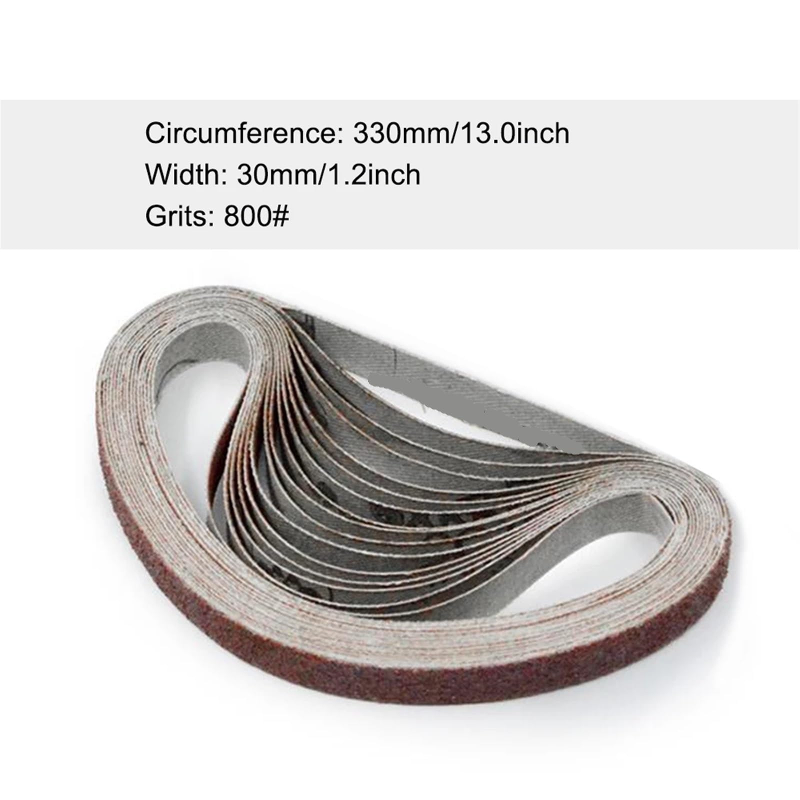 Schuurbanden, 30 stuks, schuurbanden, 19 mm x 305 mm, schuurrol