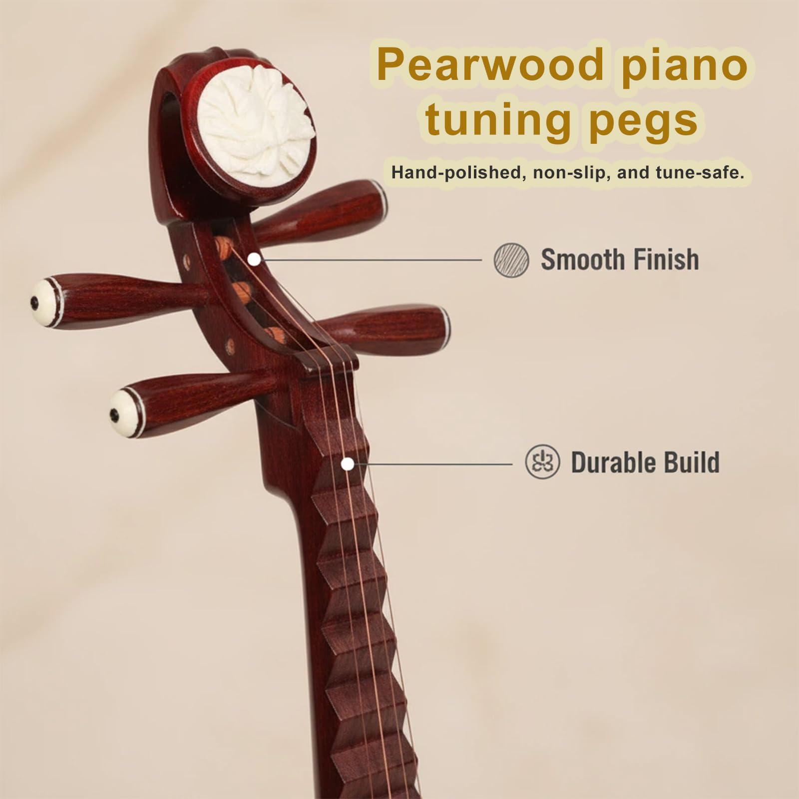 Pipa fatta a mano, liuto a 4 corde, strumento a corda per principianti, per musicisti