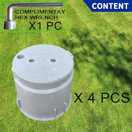 (Dia 10" * 4 Pack) Yariwiz 10 inch Underground Electrical Junction Box In Ground Inground Splice Pull Quazite Plastic Boxes by yariwiz - Image 7