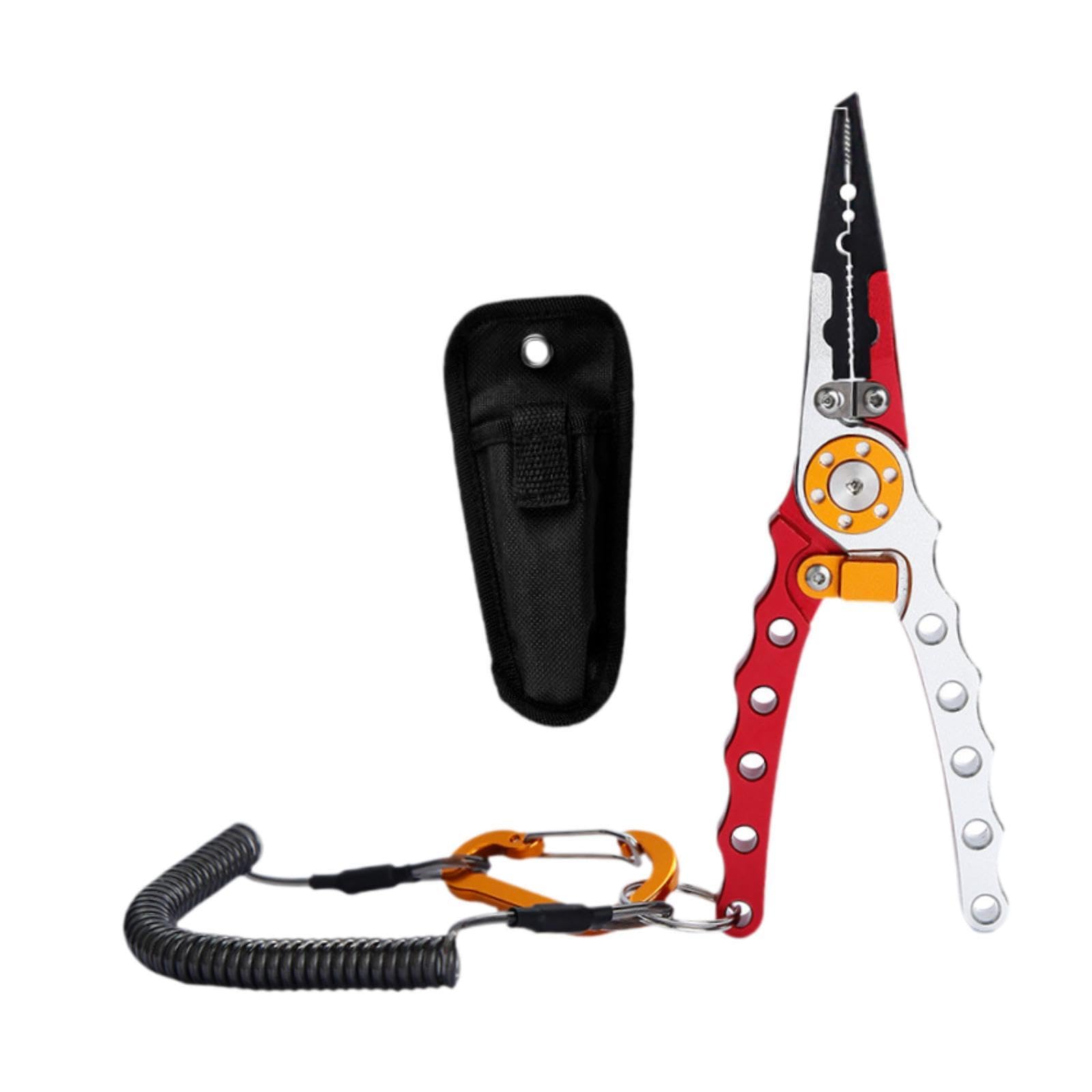 Angelzange mit Draht, Geschenk für Männer, Salzwasserbeständiges Angelgerät mit Schnur, Fischkontrollzange