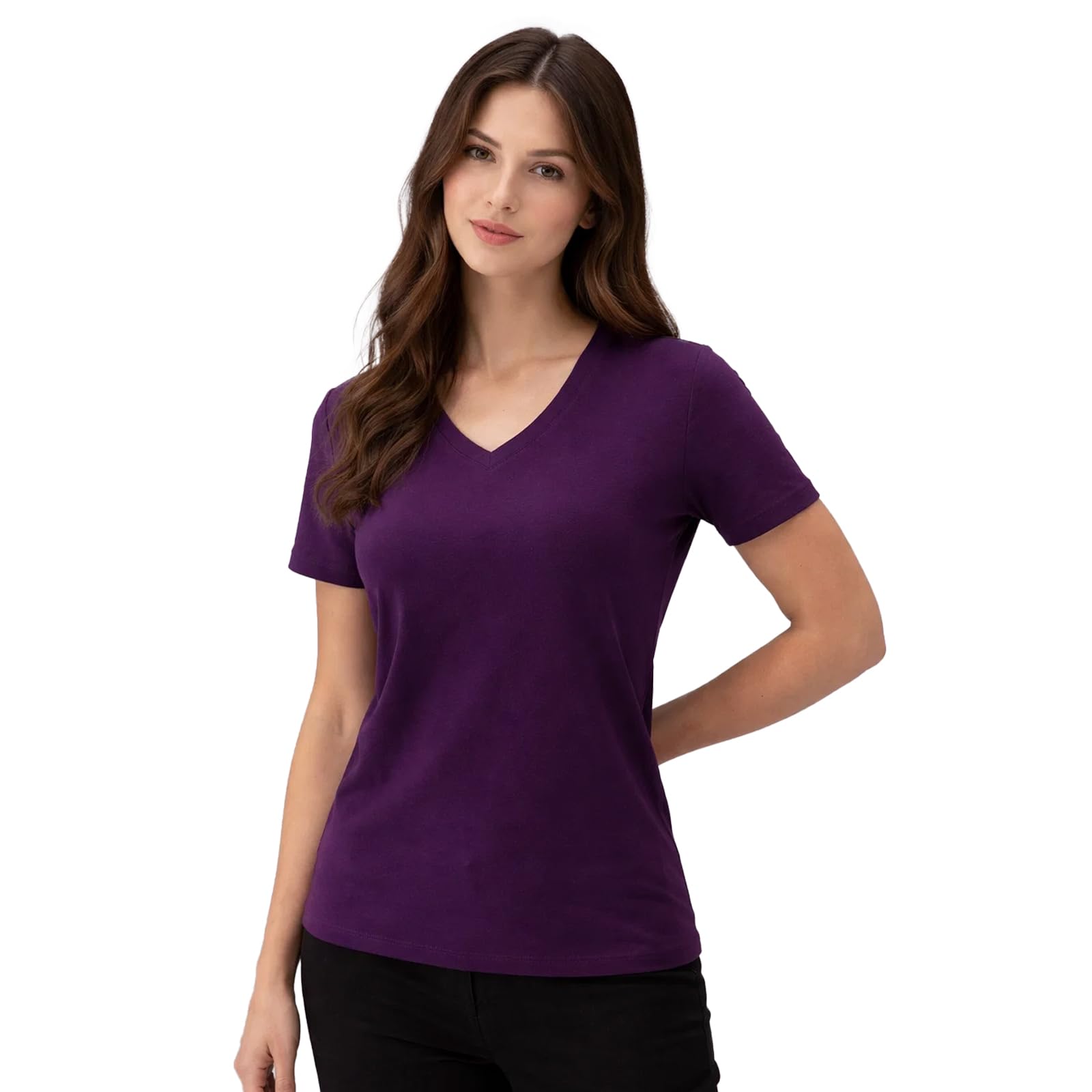 Merino Protect 100% Merino Wool V Neck T-Shirt for Women