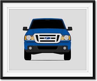 Ford Ranger (2006-2011) 3rd Generation Inspired Poster Print Wall Art Decor Handmade